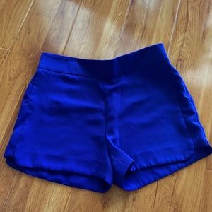JCrew Shorts Purple/blue. side zip. Size 0